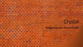  Presentation with old brick wall texture - Slide deck featuring old red brick wall texture background and a red colored foreground