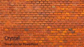  Presentation with old brick wall texture - Slide set enhanced with old red brick wall texture background and a red colored foreground