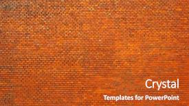  Presentation with old brick wall texture - Presentation design enhanced with old red brick wall texture background and a crimson colored foreground
