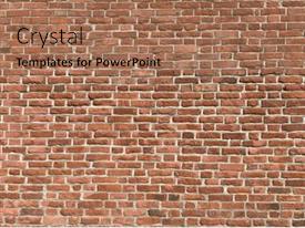 Old Red Brick Wall Texture PPT template 59 | CrystalGraphics