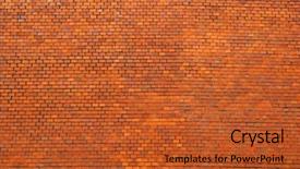  Presentation with old brick wall texture - Slide deck with old red brick wall texture background and a  colored foreground