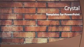  Presentation with red brick wall - PPT theme featuring old red brick wall textures background and a  colored foreground