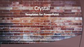  Presentation with old brick wall texture - Audience pleasing PPT theme consisting of old red brick wall textures backdrop and a  colored foreground