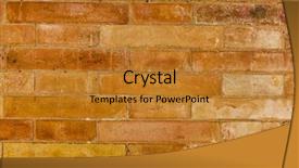  Presentation with red brick wall - PPT theme enhanced with old red brick wall textures background and a  colored foreground