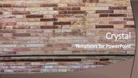  Presentation with old brick wall texture - Slides with old red brick wall textures background and a  colored foreground