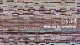  Presentation with old brick wall texture - Colorful theme enhanced with old red brick wall textures backdrop and a  colored foreground
