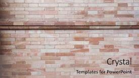  Presentation with red brick wall - Beautiful PPT theme featuring old red brick wall textures backdrop and a  colored foreground