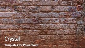  Presentation with old brick wall texture - PPT layouts featuring old red brick wall textures background and a  colored foreground
