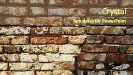  Presentation with red brick wall - Beautiful PPT theme featuring old red brick wall textures backdrop and a  colored foreground