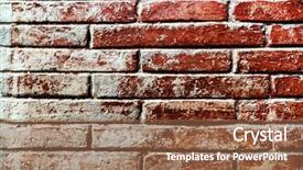  Presentation with red brick wall - Slide set enhanced with old red brick wall textures background and a tawny brown colored foreground
