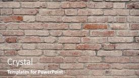  Presentation with red brick wall - Slide set having old red brick wall textures and backgrounds background and a coral colored foreground