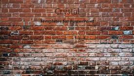  Presentation with red brick wall - Presentation theme having old-red-brick-wall-textures background and a tawny brown colored foreground