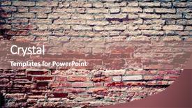  Presentation with red brick wall - Slide set enhanced with old red brick wall textures background and a coral colored foreground