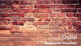  Presentation with red brick wall - Audience pleasing PPT theme consisting of old red brick wall textures backdrop and a coral colored foreground
