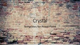  Presentation with red brick wall - Audience pleasing PPT theme consisting of old red brick wall textures backdrop and a mint green colored foreground