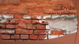  Presentation with old brick wall texture - Colorful PPT layouts enhanced with old red brick wall - vintage texture backdrop and a red colored foreground
