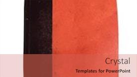  Presentation with old book - Beautiful slide set featuring old-red-orange-book-cover backdrop and a coral colored foreground