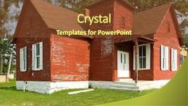  Presentation with old house - Audience pleasing presentation consisting of old red school house backdrop and a  colored foreground