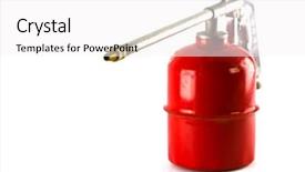  Presentation with spray - Beautiful presentation featuring old red spray gun isolated backdrop and a white colored foreground