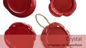  Presentation with stamps - Colorful slide set enhanced with old-red-wax-seals backdrop and a red colored foreground