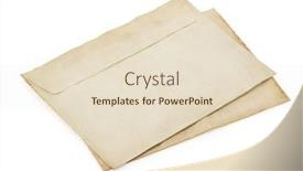  Presentation with envelope - Slide deck with old-retro-envelope-isolated background and a lemonade colored foreground