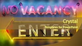  Presentation with neon - Cool new PPT theme with old retro neon signs reading ' backdrop and a tawny brown colored foreground