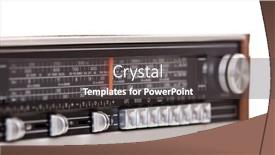  Presentation with retro radio - Slide set having old-retro-radio-set background and a dark gray colored foreground