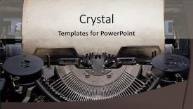  Presentation with old paper - Cool new presentation theme with old retro typewriter with paper backdrop and a lemonade colored foreground