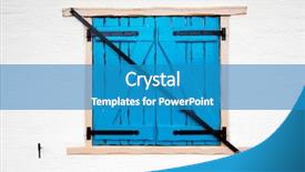  Presentation with house window - Slide deck with rich juicy grilled beef meat background and a tawny brown colored foreground