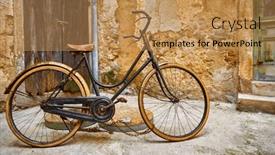  Presentation with croatia - Presentation theme consisting of old-retro-ycle-on-vintage background and a coral colored foreground