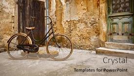  Presentation with croatia - Presentation design consisting of old-retro-ycle-on-vintage background and a  colored foreground