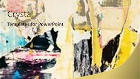  Presentation with blank - Colorful presentation design enhanced with old-ripped-blank-torn-grunge backdrop and a lemonade colored foreground