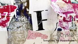  Presentation with posters - Presentation design consisting of old-ripped-blank-torn-grunge background and a soft green colored foreground