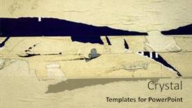  Presentation with posters - PPT layouts having old-ripped-blank-torn-grunge background and a soft green colored foreground