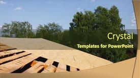  Presentation with mirror in an old frame - Beautiful slide set featuring old-roof-renovation-frame backdrop and a tawny brown colored foreground
