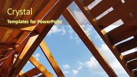  Presentation with renovation - Presentation design with old-roof-renovation-frame background and a tawny brown colored foreground