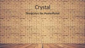  Presentation with rattan furniture - PPT theme with old room rattan texture background background and a coral colored foreground