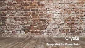  Presentation with vintage interior brick wall - Amazing slide deck having visby gotland in sweden backdrop and a light gray colored foreground