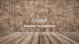  Presentation with brick wall - Presentation theme having old-room-with-brick-wall background and a coral colored foreground