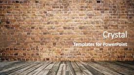  Presentation with brick wall - Beautiful slide set featuring old room with brick wall backdrop and a coral colored foreground