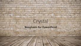 Presentation with brick - Audience pleasing PPT theme consisting of old-room-with-brick-wall backdrop and a mint green colored foreground