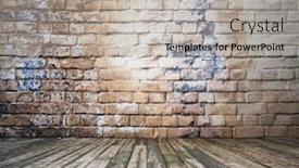  Presentation with vintage interior brick wall - Colorful PPT theme enhanced with astonished and amazed in shock backdrop and a light gray colored foreground.