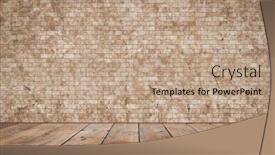  Presentation with brick - Cool new theme with old-room-with-brick-wall backdrop and a coral colored foreground