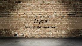  Presentation with old brick wall texture - Colorful theme enhanced with old room with brick wall backdrop and a coral colored foreground