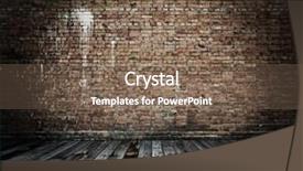  Presentation with brick wall - Slides having old room with brick wall background and a  colored foreground