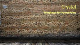  Presentation with brick - Beautiful theme featuring old room with brick wall backdrop and a violet colored foreground