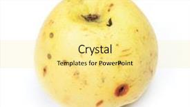  Presentation with old fashioned black and white - PPT theme featuring old rotten apple on white background and a blonde colored foreground