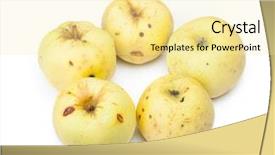  Presentation with eat - Beautiful slides featuring old rotten apples isolated backdrop and a blonde colored foreground