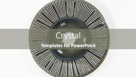  Presentation with old - Theme with old-round-photographic-slide-tray background and a gray colored foreground