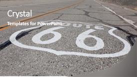  Presentation with arizona - Presentation design featuring old route 66 highway shield background and a gray colored foreground